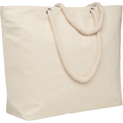 Beach Cooler Bag in Cotton_BEIGE_DETAILEDIMAGE_front_1