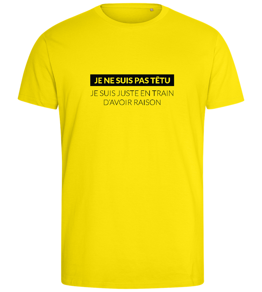 I'm Always Right Design - Comfort men's fitted t-shirt_YELLOW_front