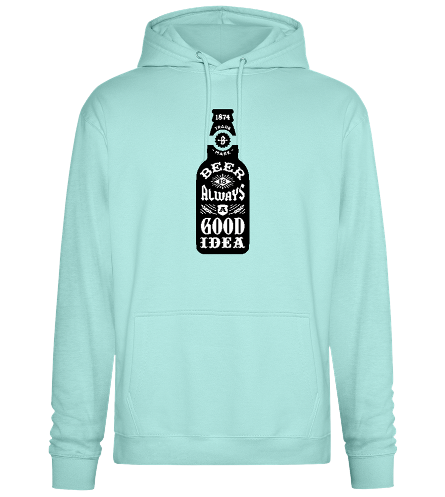 Beer Good Idea Design - Premium Essential Unisex Hoodie_ARCTIC BLUE_front