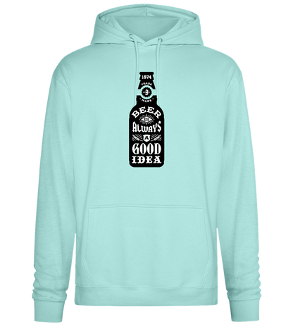 Beer Good Idea Design - Premium Essential Unisex Hoodie_ARCTIC BLUE_front