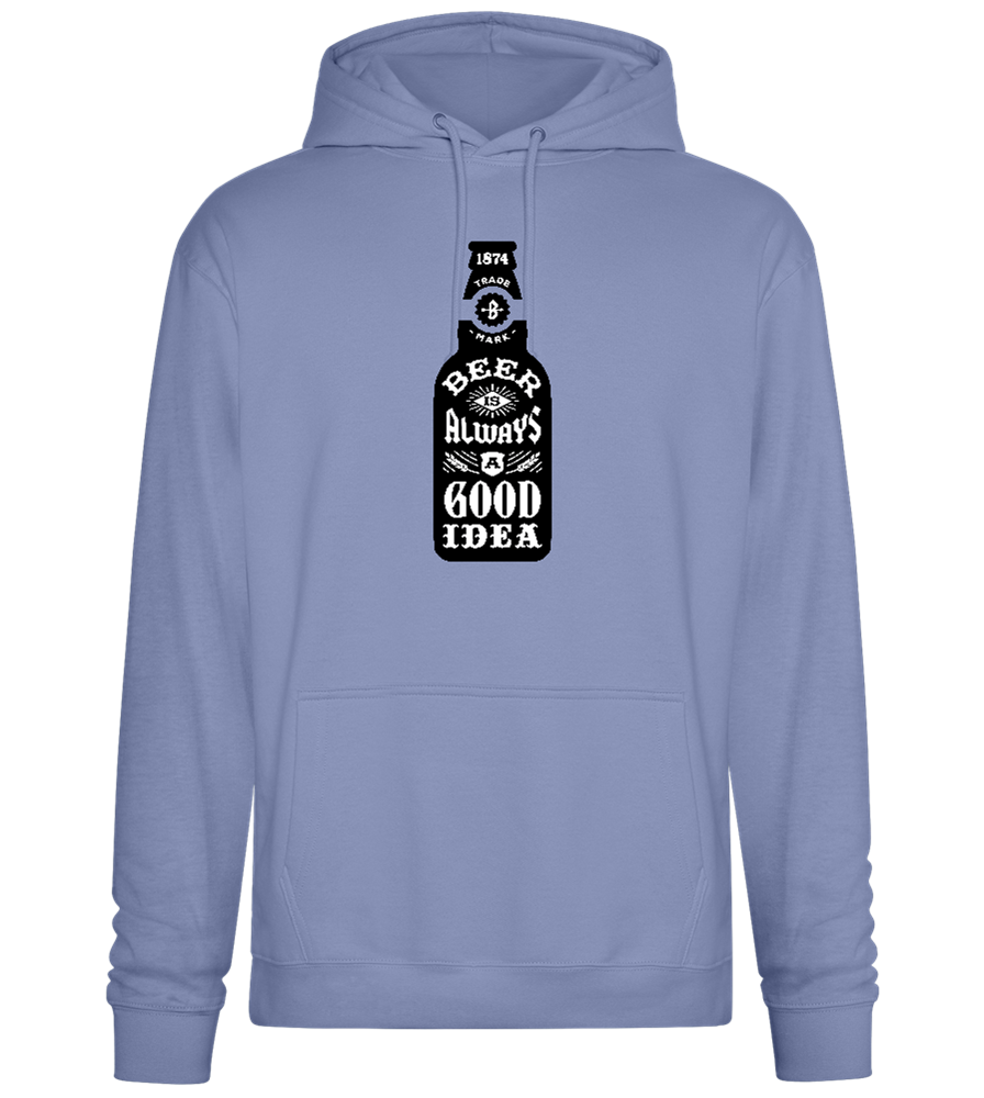 Beer Good Idea Design - Premium Essential Unisex Hoodie_BLUE_front