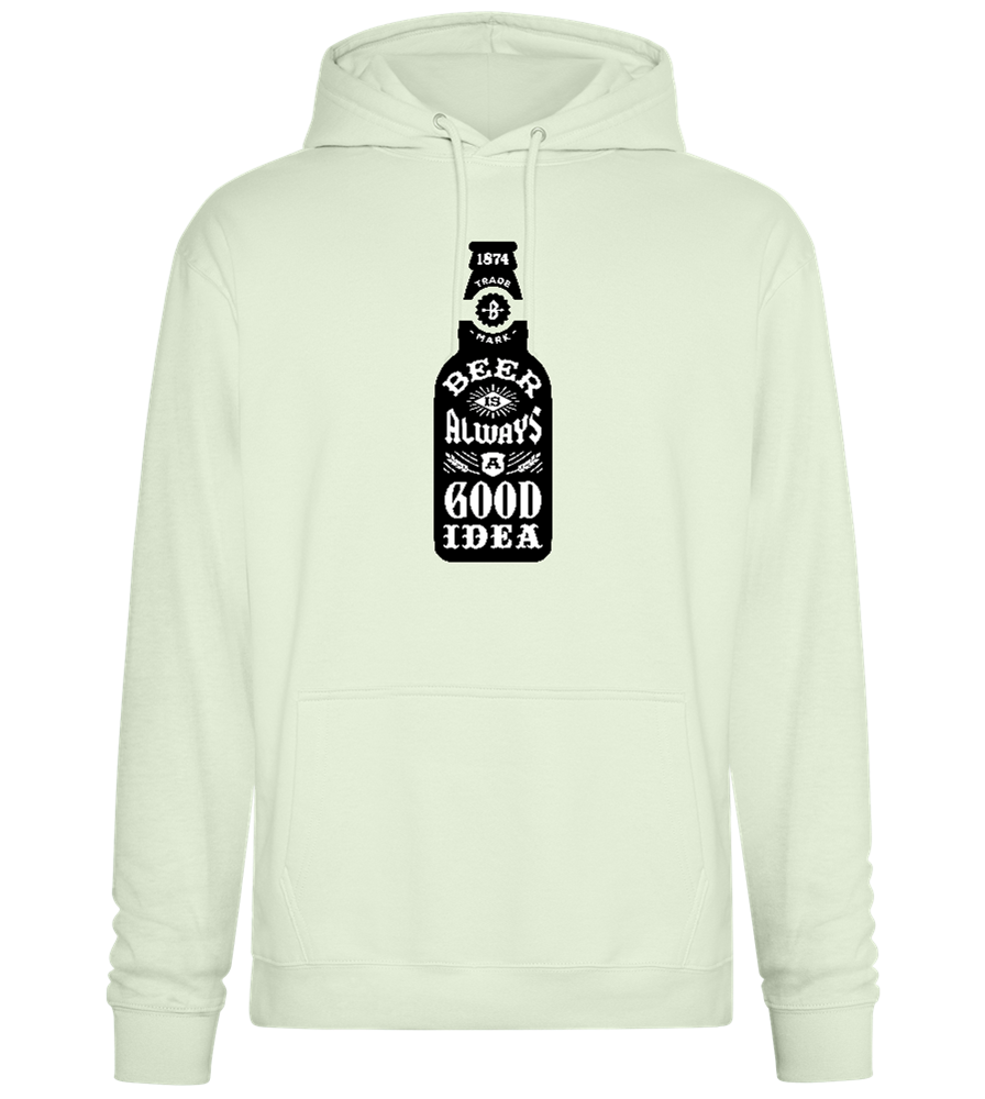 Beer Good Idea Design - Premium Essential Unisex Hoodie_CREAMY GREEN_front