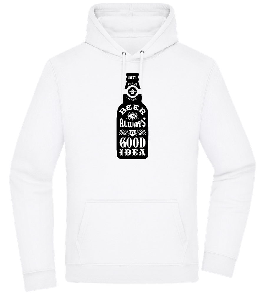 Beer Good Idea Design - Premium Essential Unisex Hoodie_WHITE_front