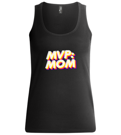 MVP Mom Colorful Design - Comfort women's tank top_DEEP BLACK_front