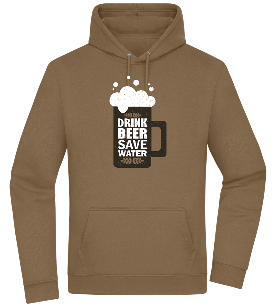 Drink Beer Save Water Beer Mug Design - Premium Essential Unisex Hoodie_ARMY_front