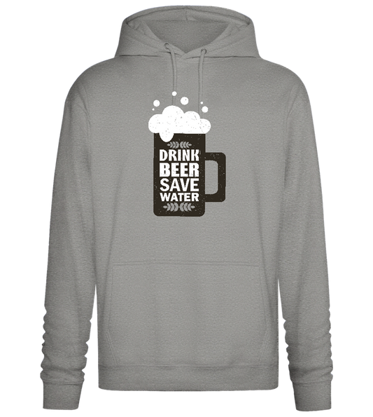 Drink Beer Save Water Beer Mug Design - Premium Essential Unisex Hoodie_ORION GREY II_front