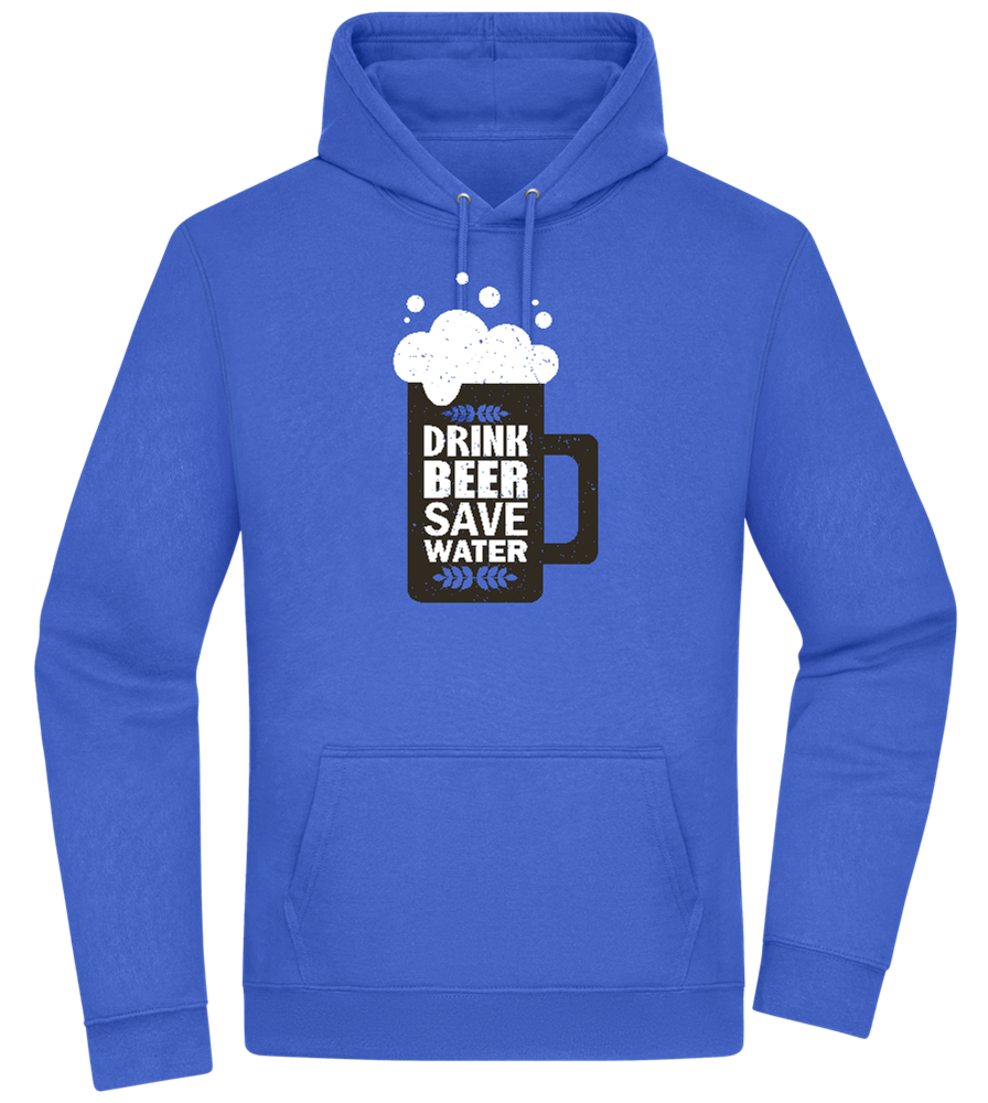 Drink Beer Save Water Beer Mug Design - Premium Essential Unisex Hoodie_ROYAL_front