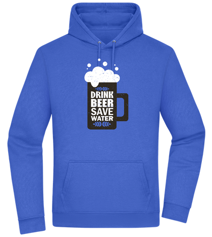 Drink Beer Save Water Beer Mug Design - Premium Essential Unisex Hoodie_ROYAL_front