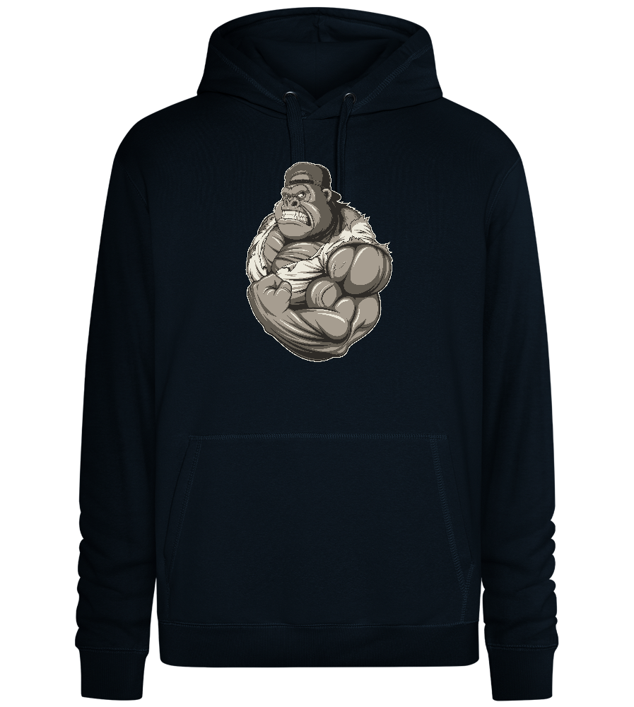 Strong Gorilla Design - Premium unisex hoodie_BLACK_front