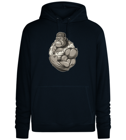 Strong Gorilla Design - Premium unisex hoodie_BLACK_front