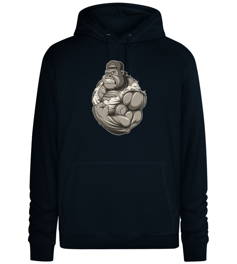 Strong Gorilla Design - Premium unisex hoodie_BLACK_front