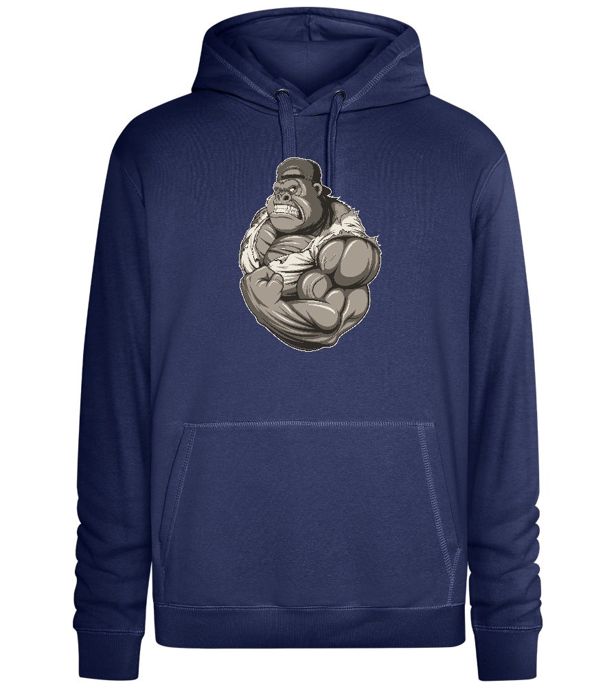 Strong Gorilla Design - Premium unisex hoodie_DENIM CHINA_front