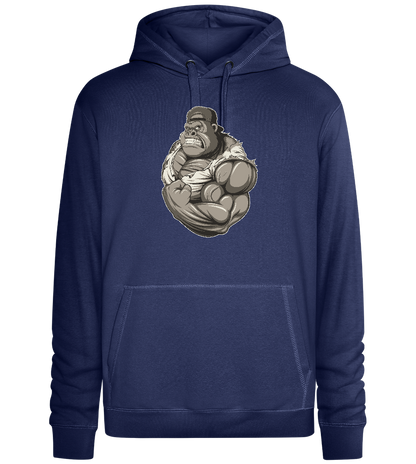 Strong Gorilla Design - Premium unisex hoodie_DENIM CHINA_front