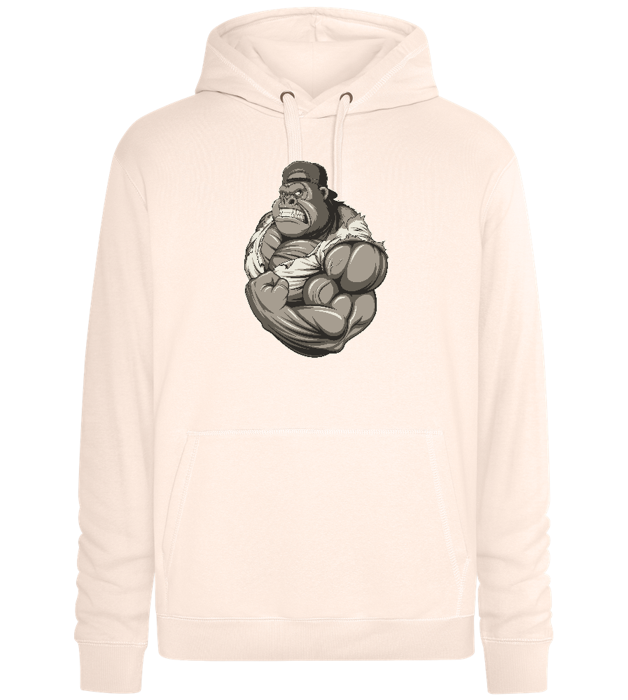 Strong Gorilla Design - Premium unisex hoodie_LIGHT PEACH ROSE_front