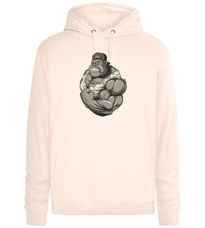 Strong Gorilla Design - Premium unisex hoodie_LIGHT PEACH ROSE_front