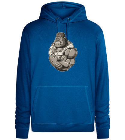 Strong Gorilla Design - Premium unisex hoodie_ROYAL_front