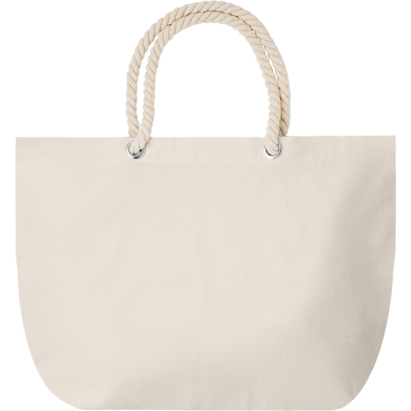 Beach Bag with Cord Handle_BEIGE_front