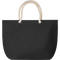 Beach Bag with Cord Handle_BLACK_front