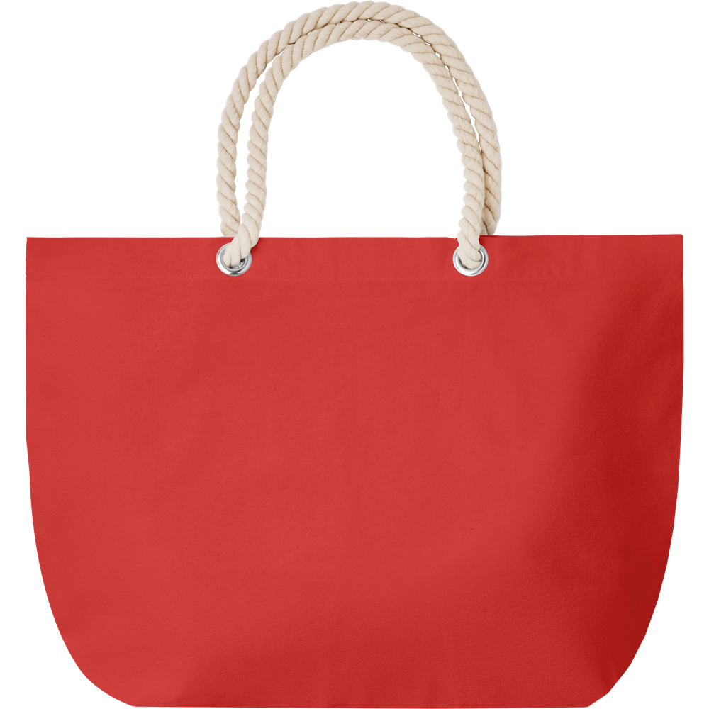 Beach Bag with Cord Handle_RED_front