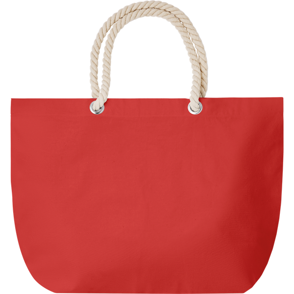 Beach Bag with Cord Handle_RED_front