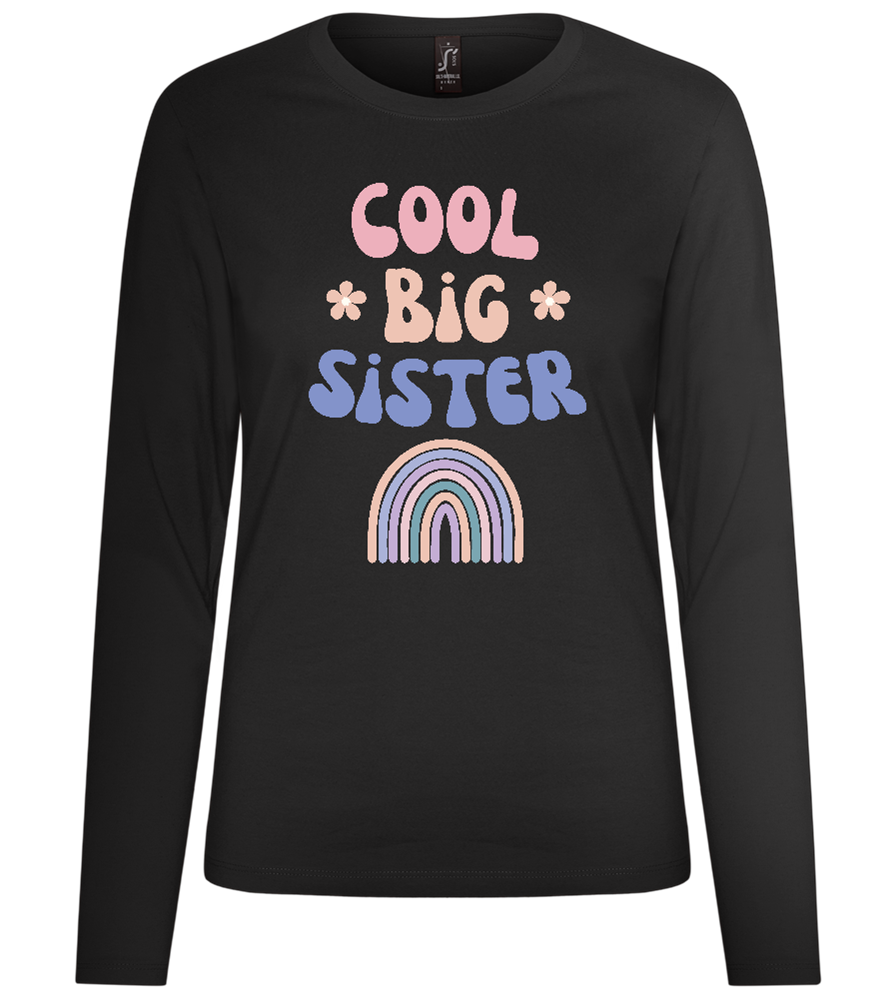 Cool Big Sister Design - Premium Women´s long sleeve t-shirt_DEEP BLACK_front