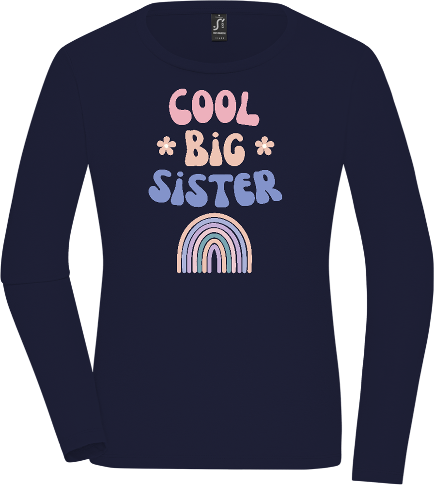 Cool Big Sister Design - Premium Women´s long sleeve t-shirt_FRENCH NAVY_front