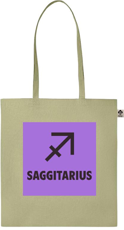 Zodiac Saggitarius Design - Essential colored organic cotton tote bag_GREEN_front