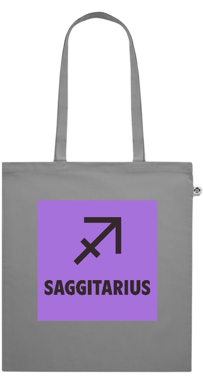 Zodiac Saggitarius Design - Essential colored organic cotton tote bag_GREY_front