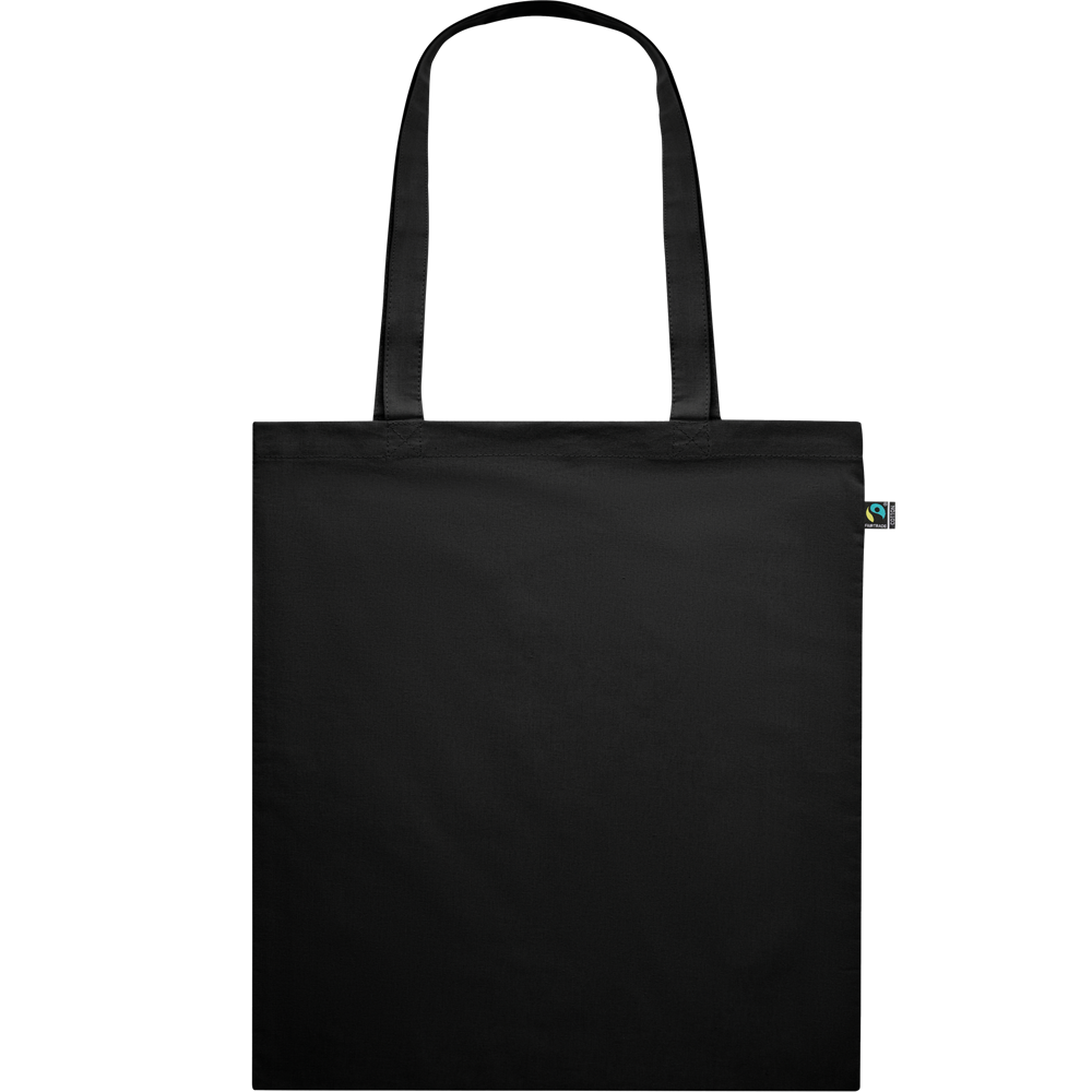 Dyed Fairtrade Cotton Shopping Bag_BLACK_front