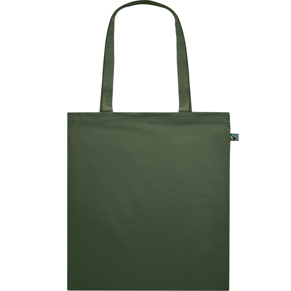 Dyed Fairtrade Cotton Shopping Bag_DARK GREEN_front
