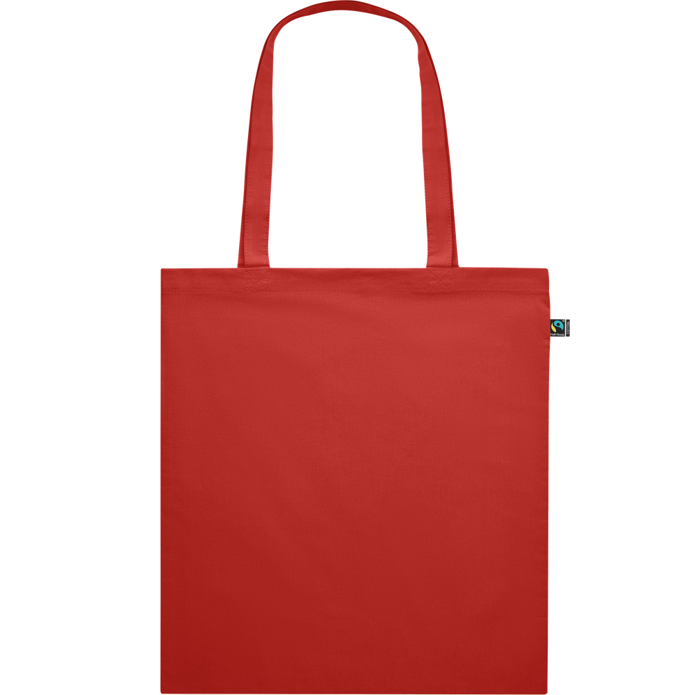 Dyed Fairtrade Cotton Shopping Bag_RED_front