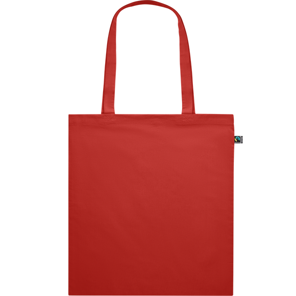 Dyed Fairtrade Cotton Shopping Bag_RED_front