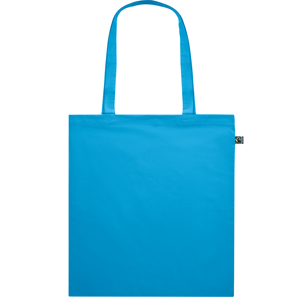 Dyed Fairtrade Cotton Shopping Bag_TURQUOISE_front