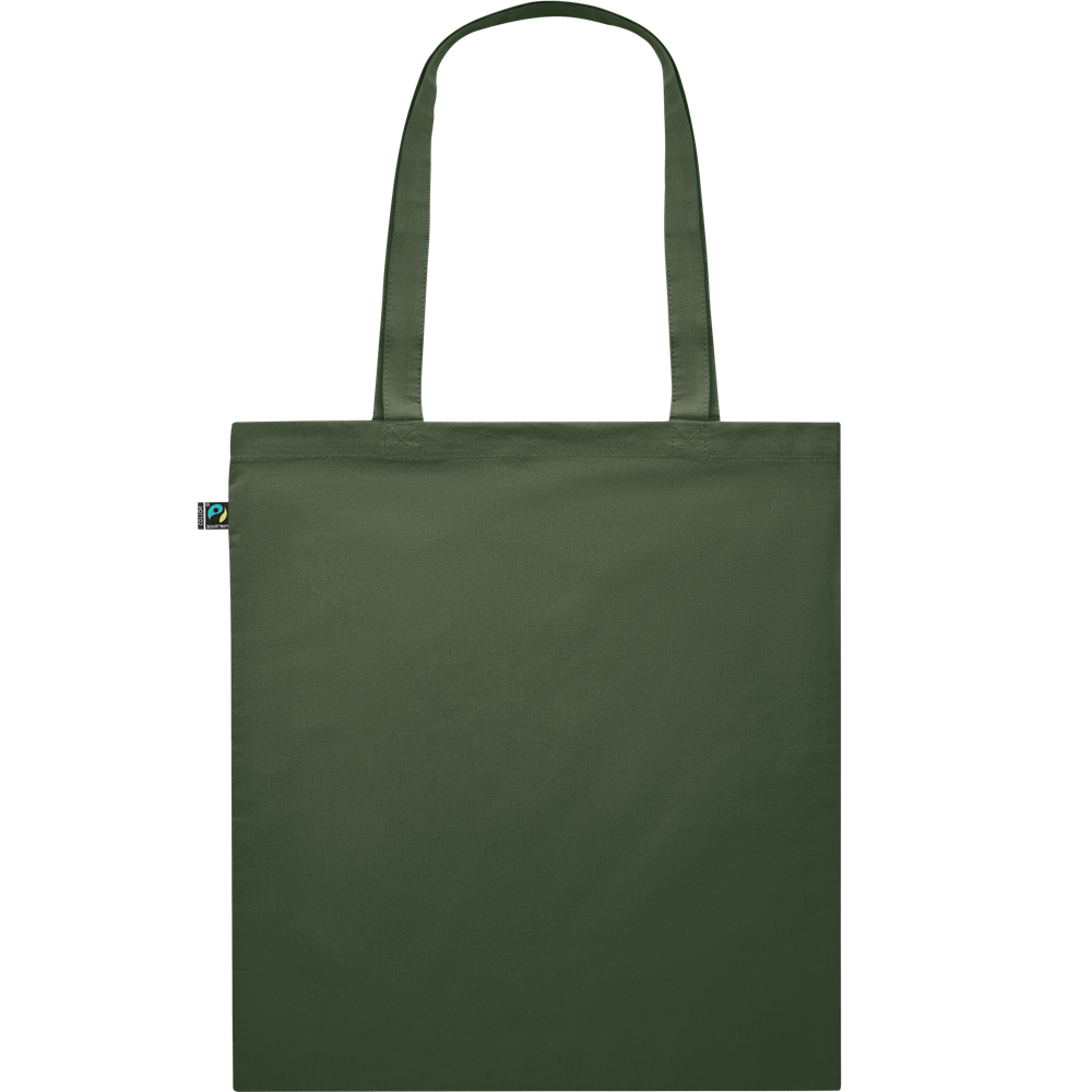 Dyed Fairtrade Cotton Shopping Bag_DARK GREEN_back