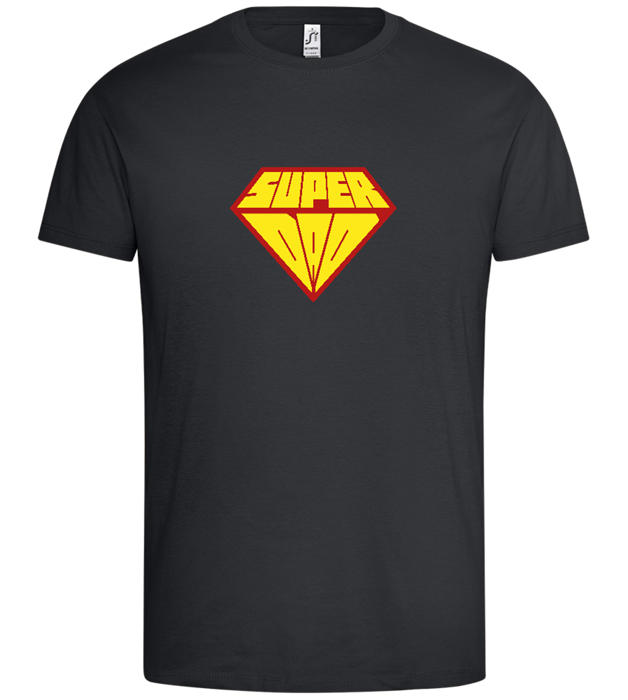 Super Dad Logo Design - Premium men's t-shirt_DARK GRAY_front