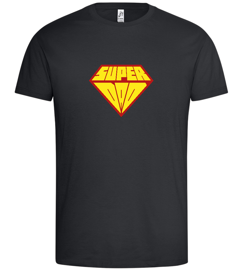 Super Dad Logo Design - Premium men's t-shirt_DARK GRAY_front