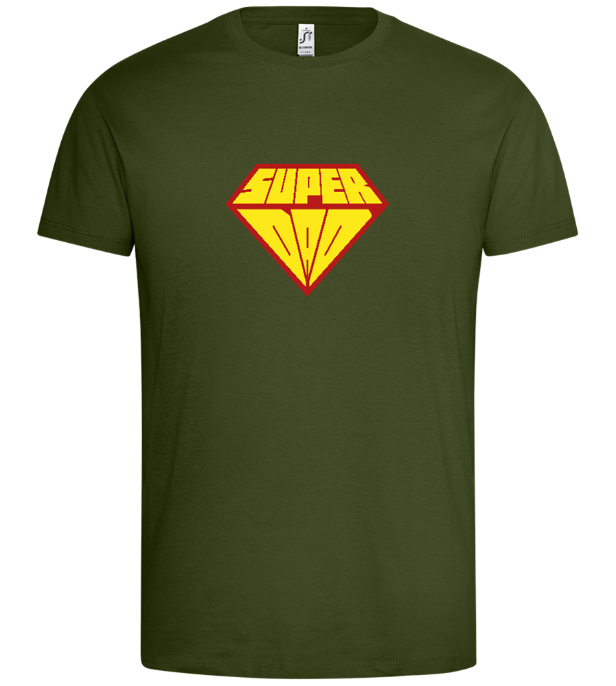 Super Dad Logo Design - Premium men's t-shirt_DARK KHAKI_front