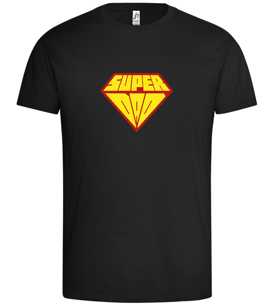 Super Dad Logo Design - Premium men's t-shirt_DEEP BLACK_front