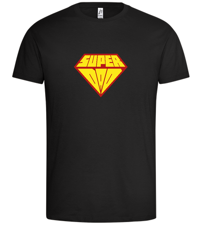 Super Dad Logo Design - Premium men's t-shirt_DEEP BLACK_front