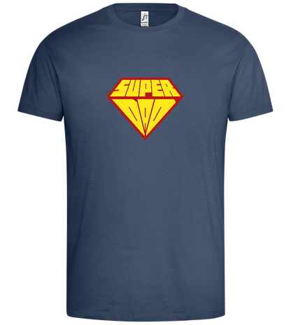 Super Dad Logo Design - Premium men's t-shirt_DENIM_front