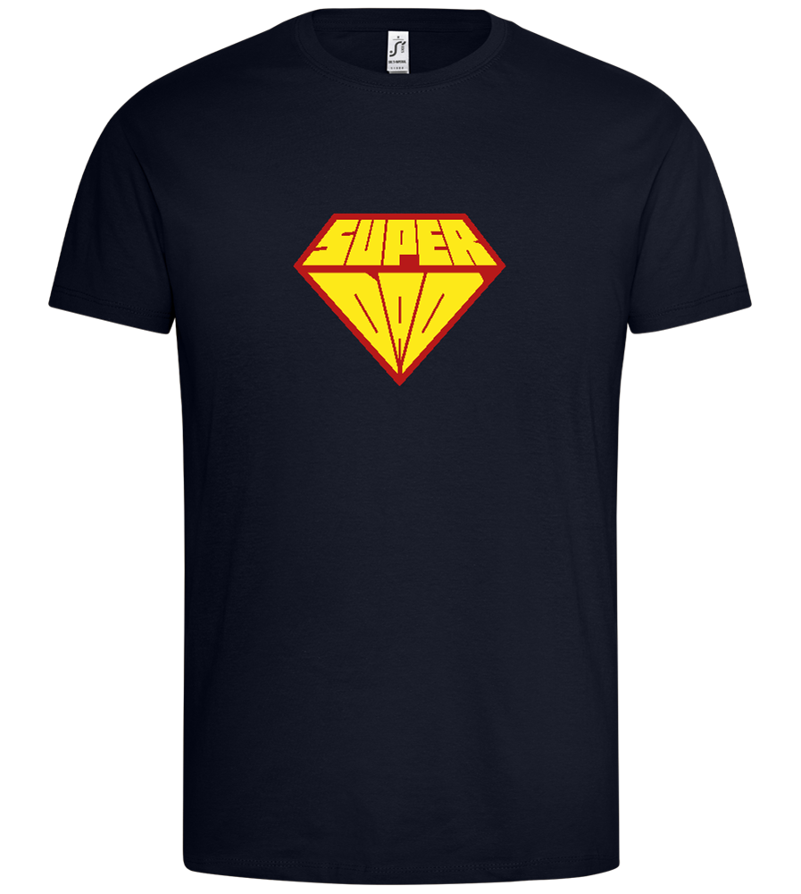 Super Dad Logo Design - Premium men's t-shirt_FRENCH NAVY_front