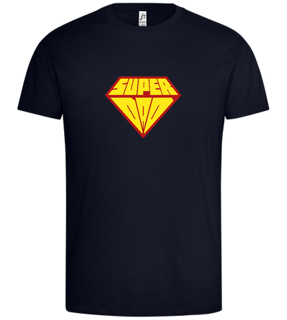 Super Dad Logo Design - Premium men's t-shirt_FRENCH NAVY_front