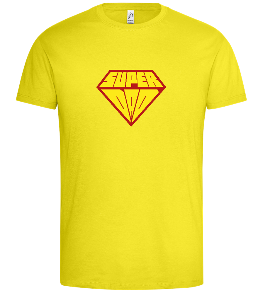 Super Dad Logo Design - Premium men's t-shirt_LEMON_front