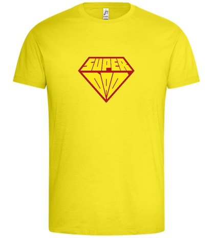 Super Dad Logo Design - Premium men's t-shirt_LEMON_front