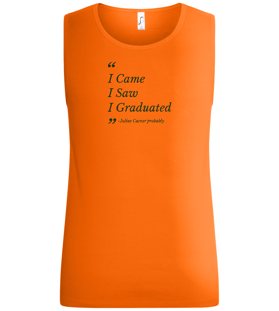 I Came I Saw I Graduated Design - Basic men's tank top_ORANGE_front