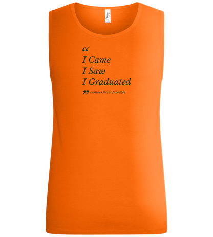 I Came I Saw I Graduated Design - Basic men's tank top_ORANGE_front