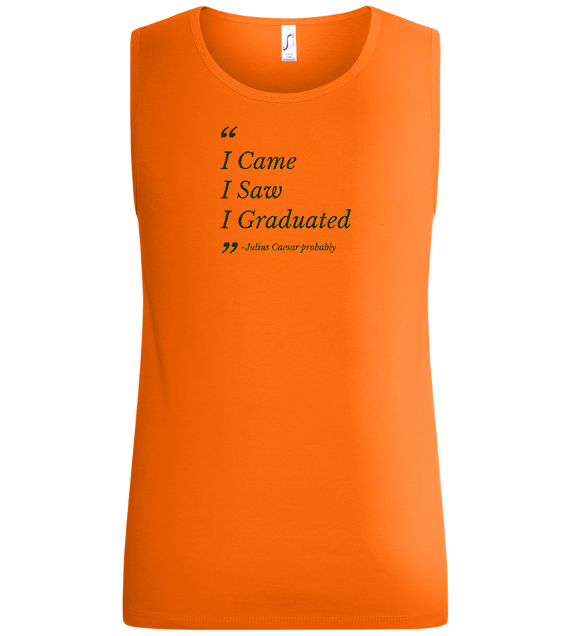 I Came I Saw I Graduated Design - Basic men's tank top_ORANGE_front