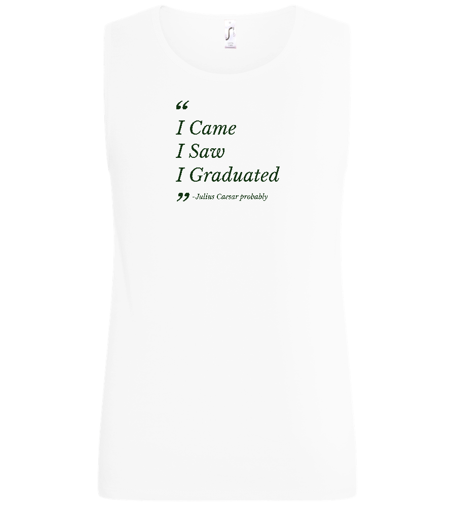 I Came I Saw I Graduated Design - Basic men's tank top_WHITE_front