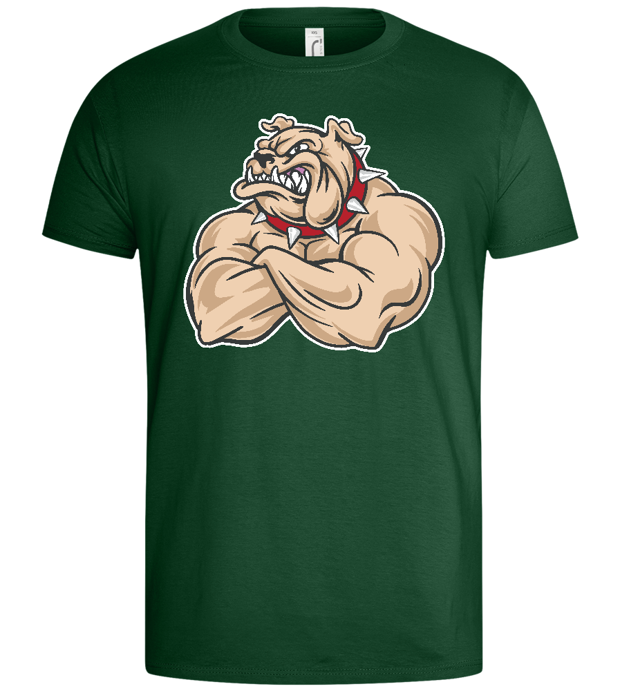 Buffed Bulldog Design - Basic men's t-shirt_GREEN BOTTLE_front