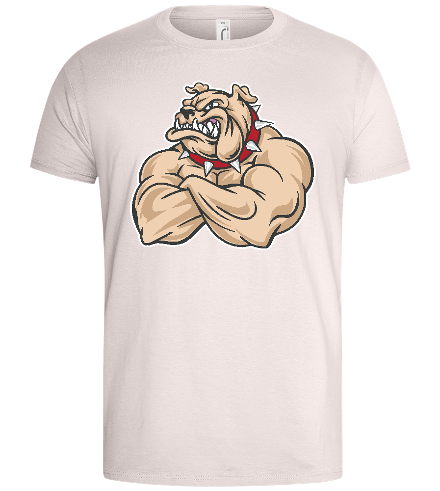 Buffed Bulldog Design - Basic men's t-shirt_LIGHT PINK_front